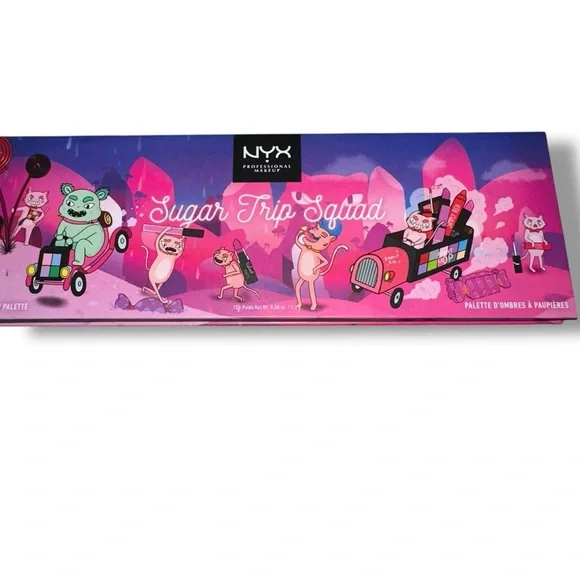 NYX Sugar Trip Squad Eyeshadow Palette - Bold Color Collection NEW - Picture 2 of 4